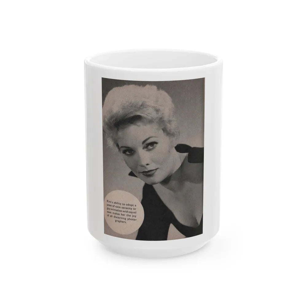 Kim Novak #180 - Scanned Mag. 66 Photos (Vintage Female Icon) White Coffee Mug-15oz-Go Mug Yourself