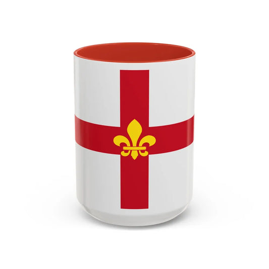 Flag of Lincoln UK - Accent Coffee Mug-15oz-Red-Go Mug Yourself