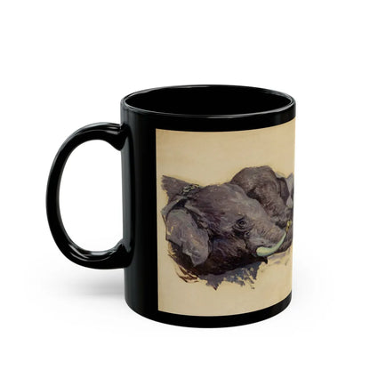 Feeding the Elephants - Black Coffee Mug-Go Mug Yourself