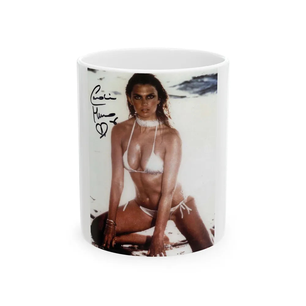 Caroline Munro #171 (Vintage Female Icon) White Coffee Mug-11oz-Go Mug Yourself