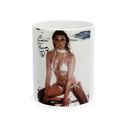 Caroline Munro #171 (Vintage Female Icon) White Coffee Mug-11oz-Go Mug Yourself