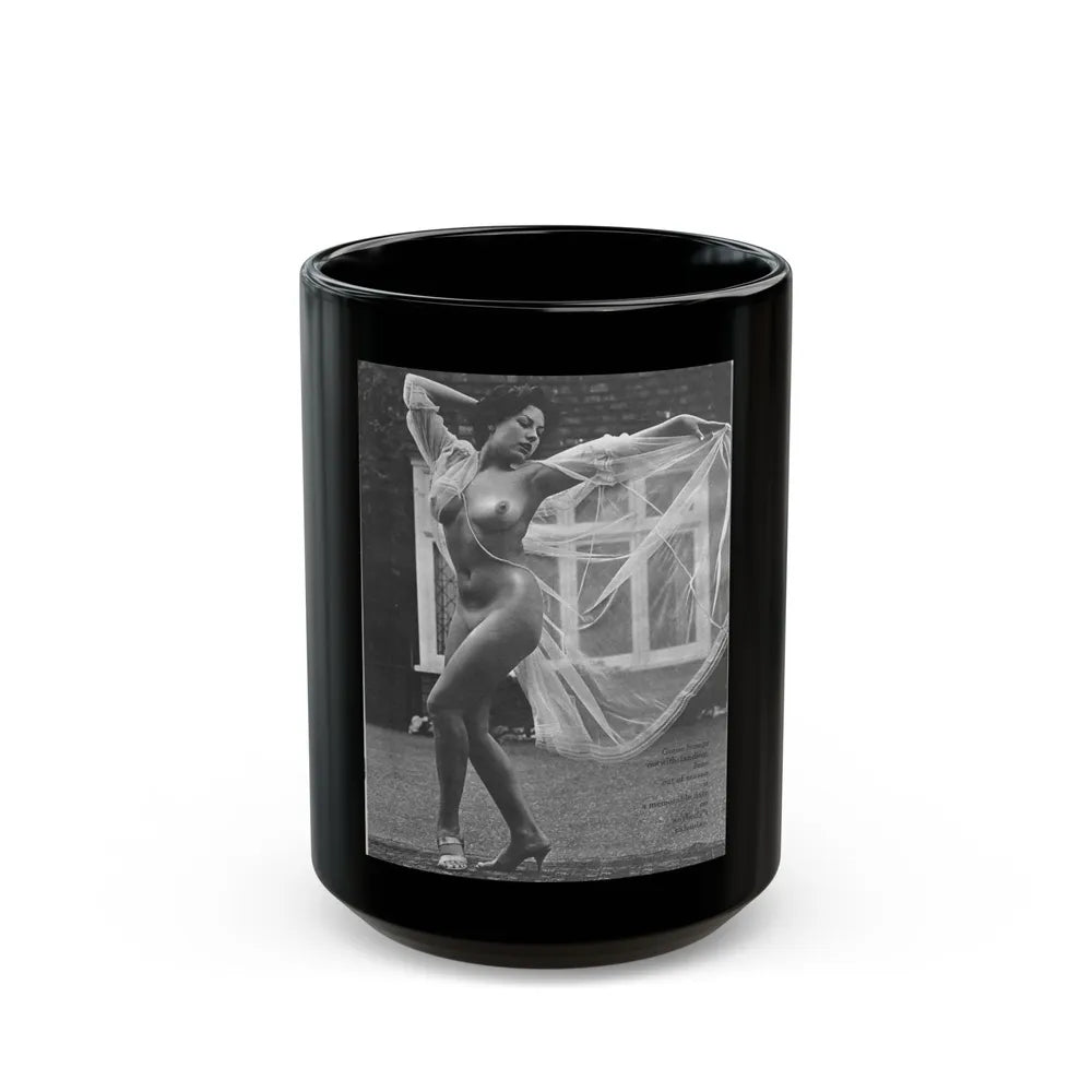 June Palmer #328 - Nude (Vintage Female Icon) Black Coffee Mug-15oz-Go Mug Yourself