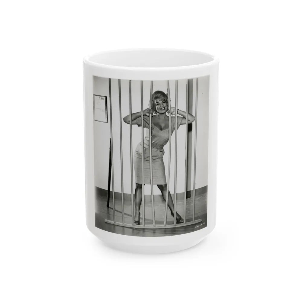 Barbara Nichols #510 (Vintage Female Icon) White Coffee Mug-15oz-Go Mug Yourself