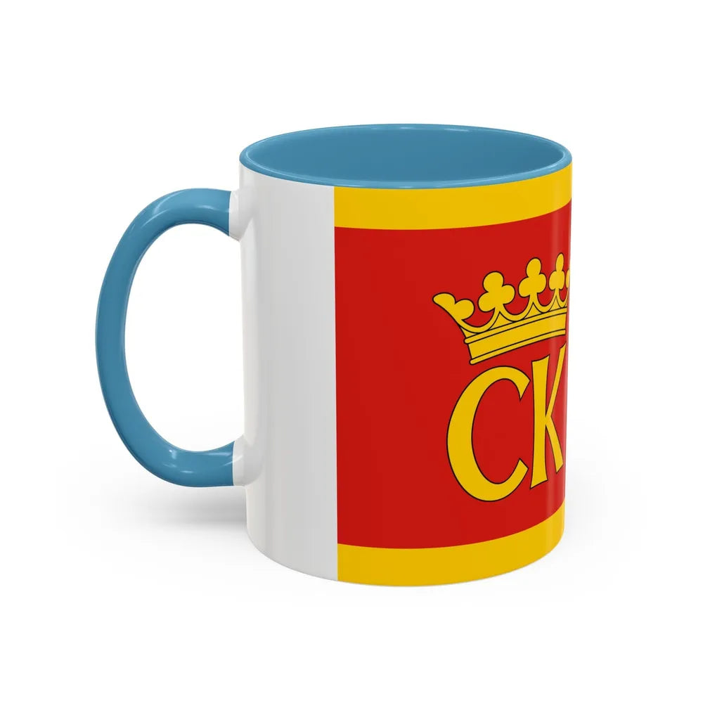 Flag of Kielce Poland - Accent Coffee Mug-Go Mug Yourself