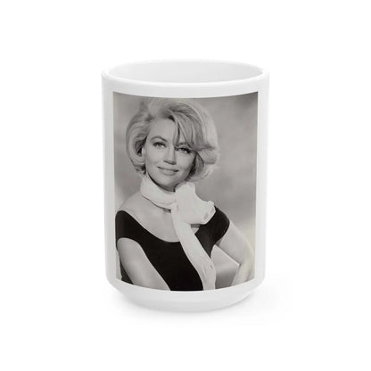 Dorothy Malone #27 (Vintage Female Icon) White Coffee Mug-15oz-Go Mug Yourself