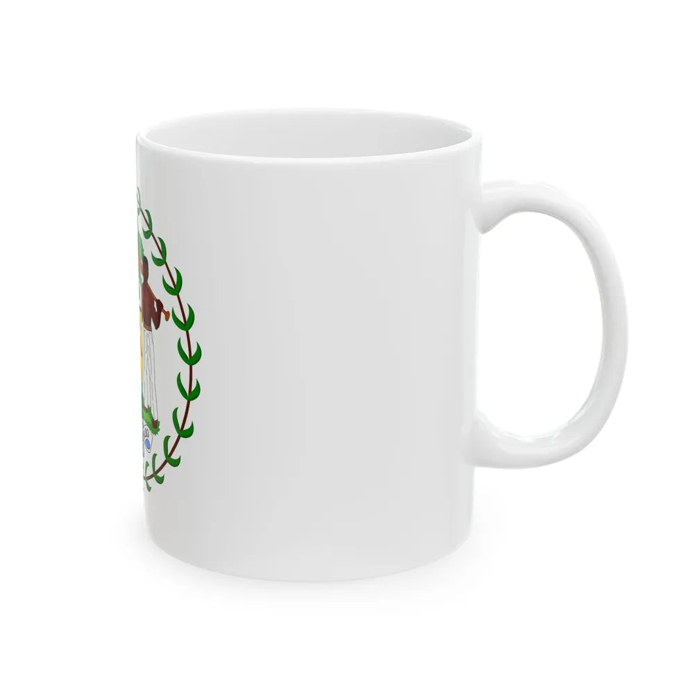 Coat of arms of Belize (1981-2019) - White Coffee Mug-Go Mug Yourself