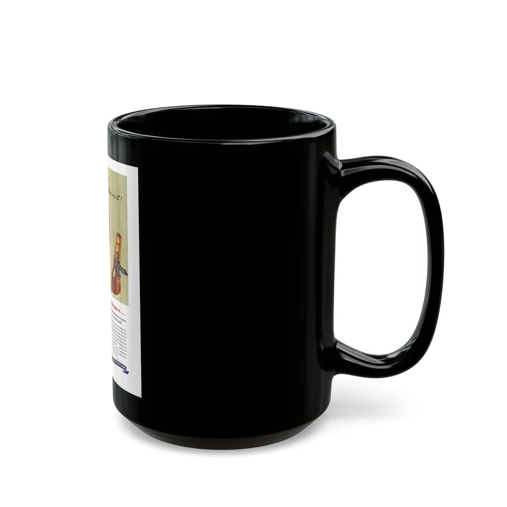 Blue Ribbon advertisement, 1940 - Black Coffee Mug-Go Mug Yourself