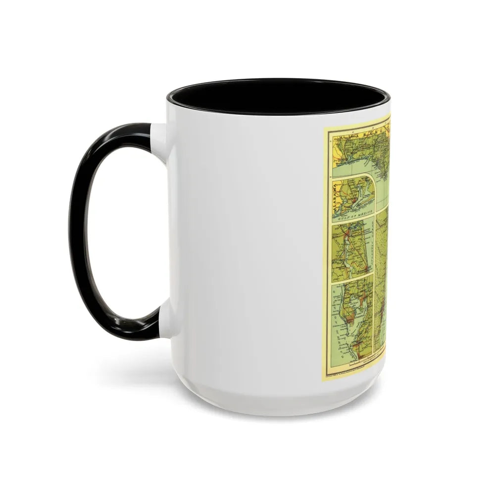 USA - Florida (1930) (Map) Accent Coffee Mug-Go Mug Yourself