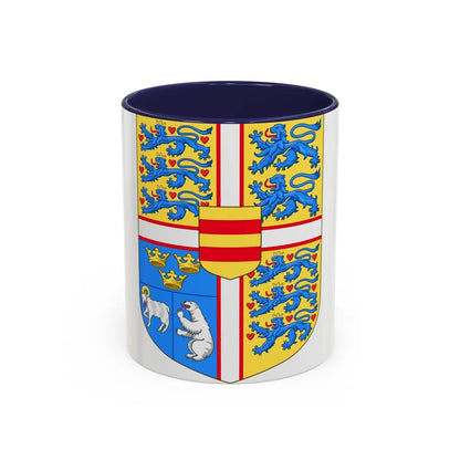 Royal arms of Denmark - Accent Coffee Mug-11oz-Navy-Go Mug Yourself