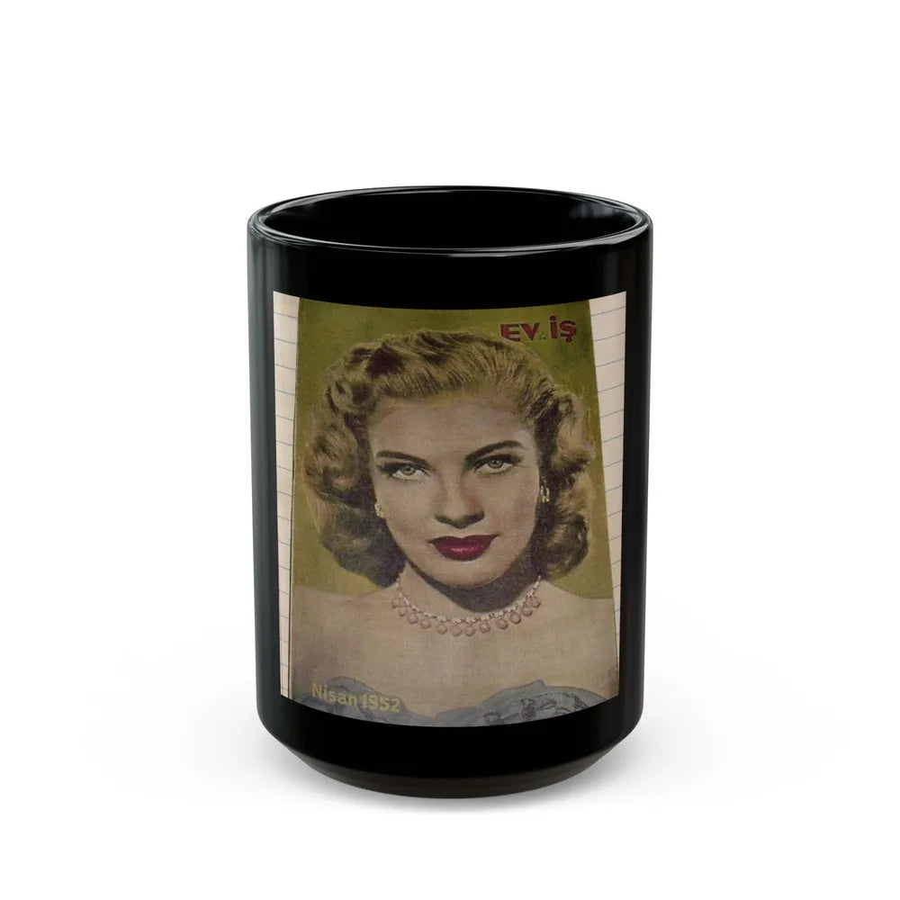 Lori Nelson #60 - Mag. Cover (Vintage Female Icon) Black Coffee Mug-15oz-Go Mug Yourself