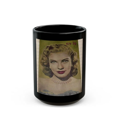 Lori Nelson #60 - Mag. Cover (Vintage Female Icon) Black Coffee Mug-15oz-Go Mug Yourself