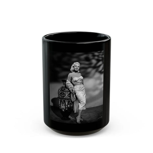 Jeanne Carmen #231 (Vintage Female Icon) Black Coffee Mug-15oz-Go Mug Yourself