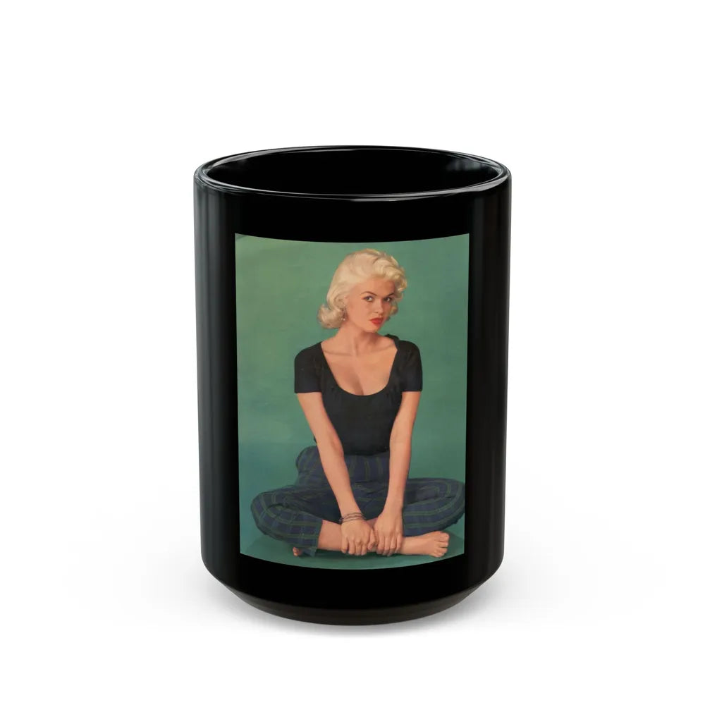 Jayne Mansfield #234 (Vintage Female Icon) Black Coffee Mug-15oz-Go Mug Yourself