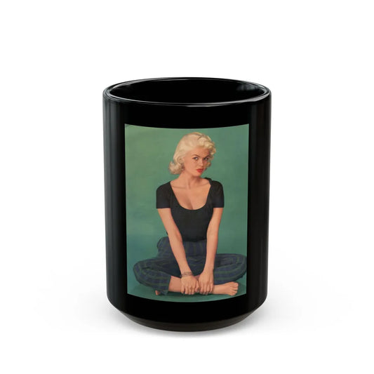 Jayne Mansfield #234 (Vintage Female Icon) Black Coffee Mug-15oz-Go Mug Yourself