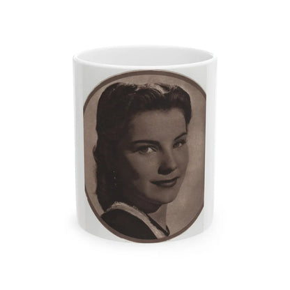 Debra Paget #512 - Magazine Clipping B&W Portrair Framed Photo from late 40's (Vintage Female Icon) White Coffee Mug-11oz-Go Mug Yourself