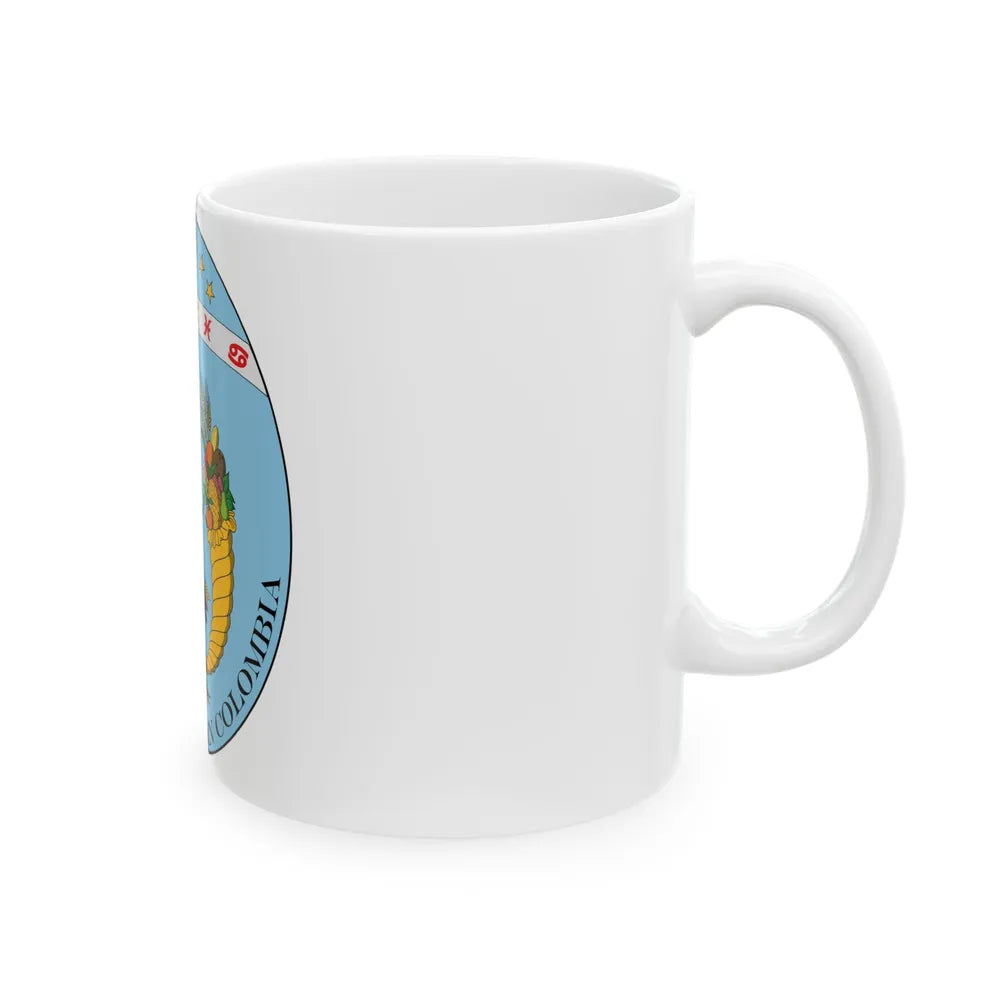 Coat of arms of Ecuador (1830) - White Coffee Mug-Go Mug Yourself