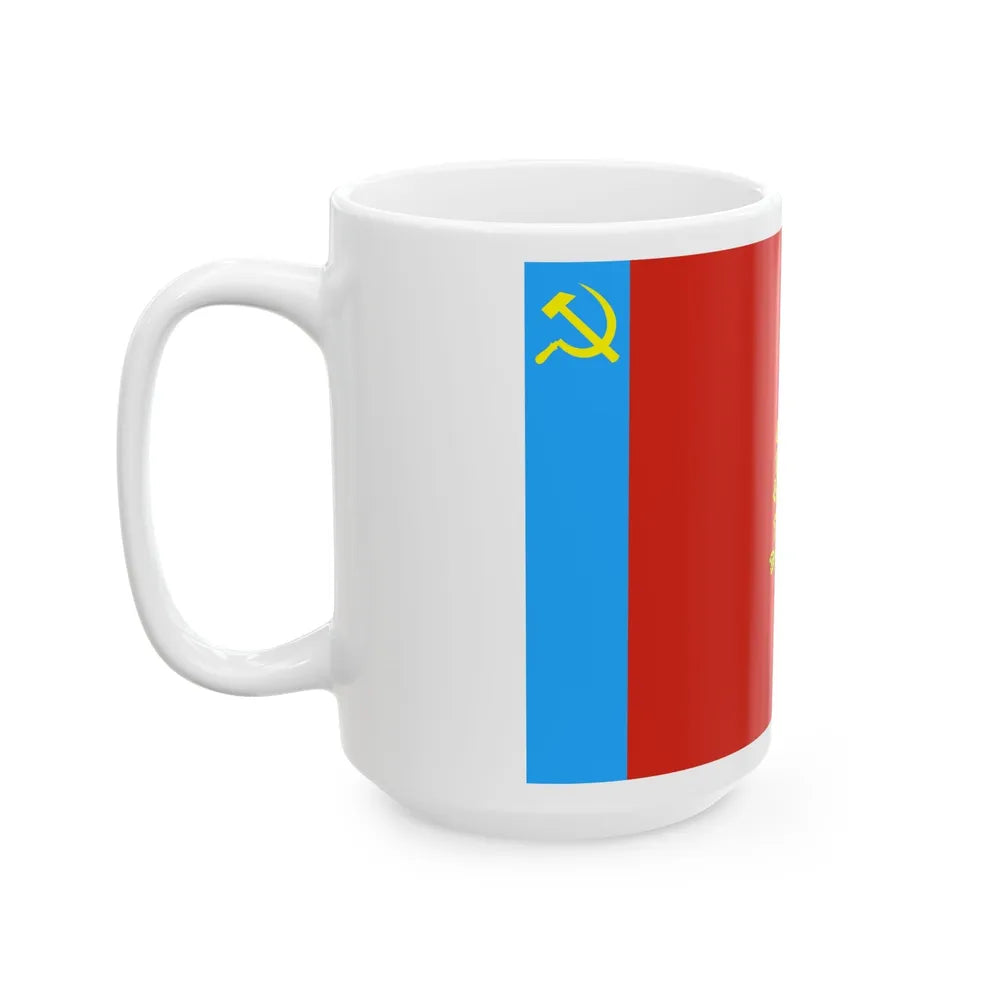 Flag of Vladimir Oblast Russia - White Coffee Mug-Go Mug Yourself