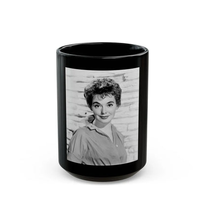 Barbara Rush #107 (Vintage Female Icon) Black Coffee Mug-15oz-Go Mug Yourself