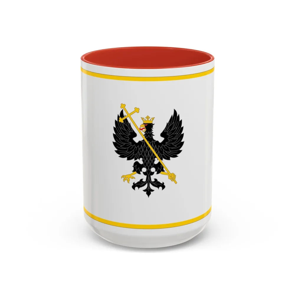 Flag of Chernihiv Ukraine - Accent Coffee Mug-15oz-Red-Go Mug Yourself