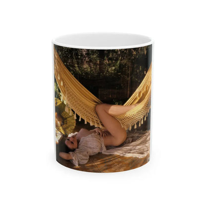 Julie Newmar #283 - Topless (Vintage Female Icon) White Coffee Mug-11oz-Go Mug Yourself