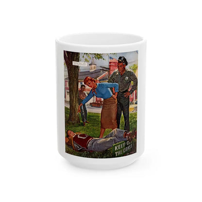 Fiction Illustration in Saturday Evening Post (1) - White Coffee Mug-15oz-Go Mug Yourself