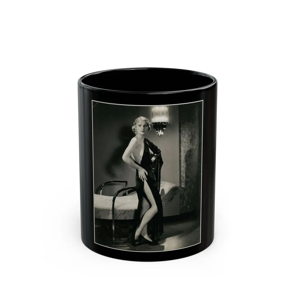 Gloria Stuart #05 (Vintage Female Icon) Black Coffee Mug-11oz-Go Mug Yourself