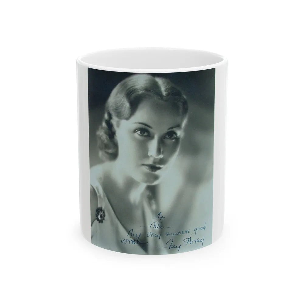 Fay Wray #147 (Vintage Female Icon) White Coffee Mug-11oz-Go Mug Yourself