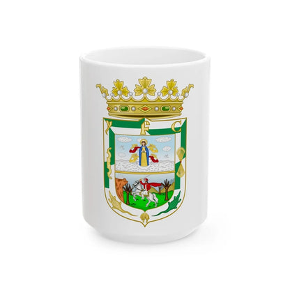 Coat of Arms of Isla Fernandina (Cuba) - White Coffee Mug-15oz-Go Mug Yourself