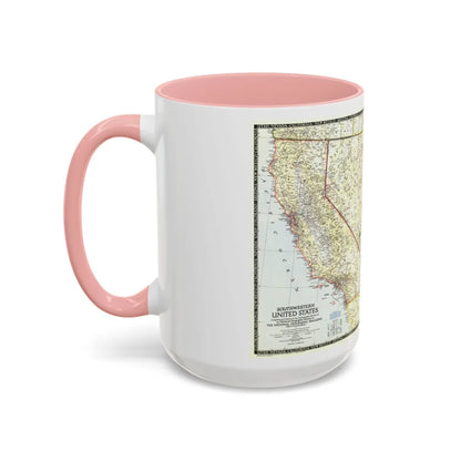 USA - Southwestern (1948) (Map) Accent Coffee Mug-Go Mug Yourself