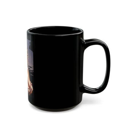 Linda Blair #367 - Underewater & Topless (Vintage Female Icon) Black Coffee Mug-Go Mug Yourself