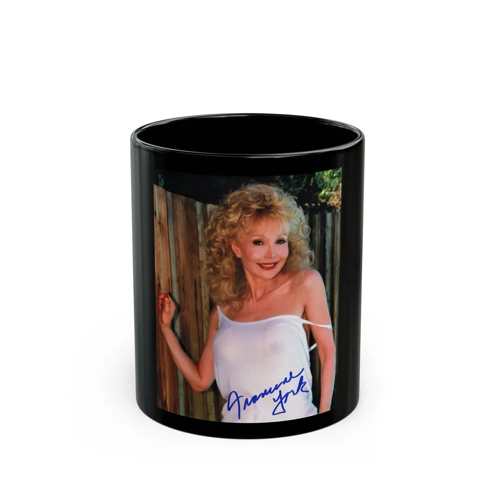 Francine York #52 (Vintage Female Icon) Black Coffee Mug-11oz-Go Mug Yourself