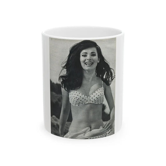 Gila Golan #169 - Tempo Italian Mag. 1967 - 1 Page 1 B&W Photo 1 (Vintage Female Icon) White Coffee Mug-11oz-Go Mug Yourself