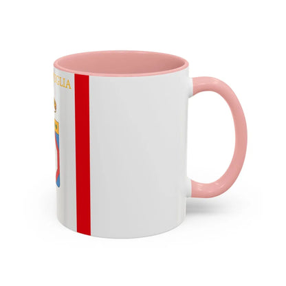 Flag of Apulia Italy - Accent Coffee Mug-Go Mug Yourself