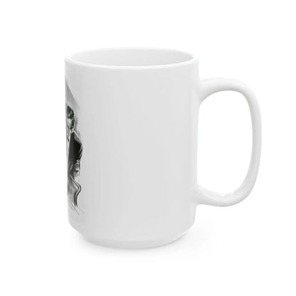 Comedienne, interior magazine illustration - White Coffee Mug-Go Mug Yourself