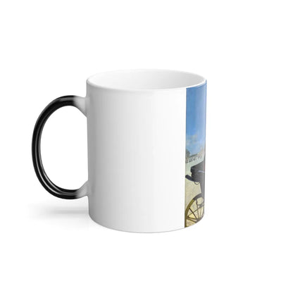 Fabio Cipolla (1854-1914) Arrival at the Villa Borghese - Oil on Canvas 1878 - Color Changing Mug 11oz-Go Mug Yourself