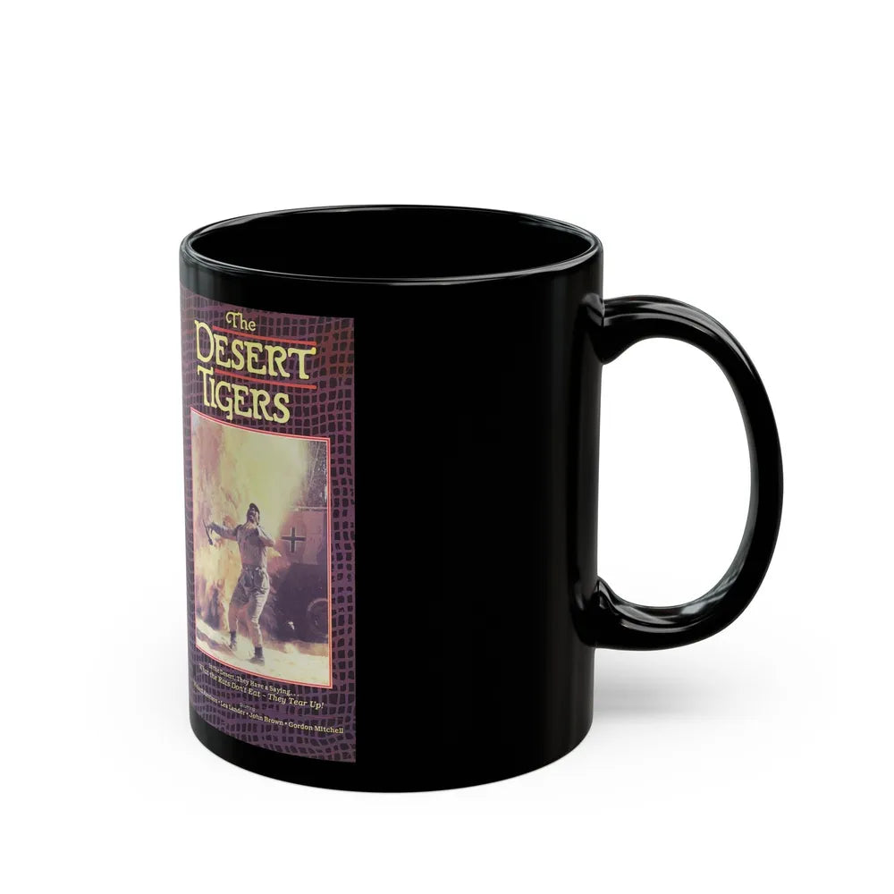 THE DESERT TIGERS MAGNUM ENTERTAINMENT (VHS COVER) - Black Coffee Mug-Go Mug Yourself