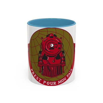 Military Railway Service (U.S. Army) Accent Coffee Mug-11oz-Light Blue-Go Mug Yourself