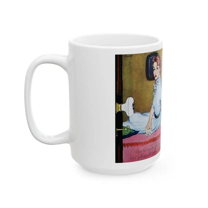 Curtain Going Up, Good Housekeeping, May 1953 - White Coffee Mug-Go Mug Yourself