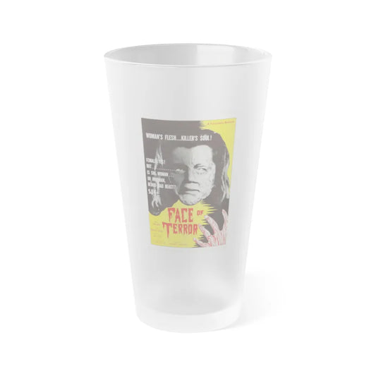 FACE OF TERROR 1962 Movie Poster - Frosted Pint Glass 16oz-16oz-Frosted-Go Mug Yourself