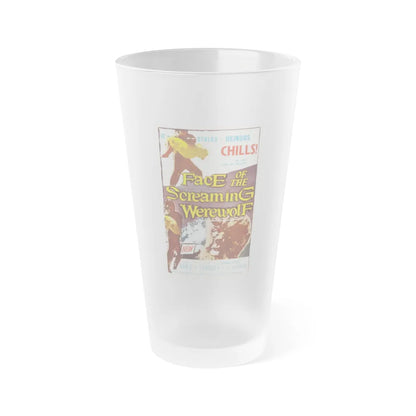 FACE OF THE SCREAMING WEREWOLF 1964 Movie Poster - Frosted Pint Glass 16oz-16oz-Frosted-Go Mug Yourself