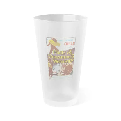 FACE OF THE SCREAMING WEREWOLF 1964 Movie Poster - Frosted Pint Glass 16oz 16oz Frosted - Go Mug Yourself