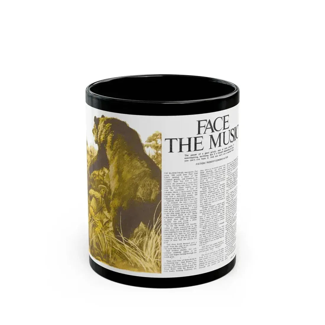 Face The Music, Adam magazine, July 1973 - Black Coffee Mug 11oz - Go Mug Yourself