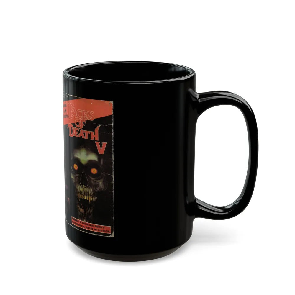 FACES OF DEATH 5 (VHS COVER) - Black Coffee Mug-Go Mug Yourself