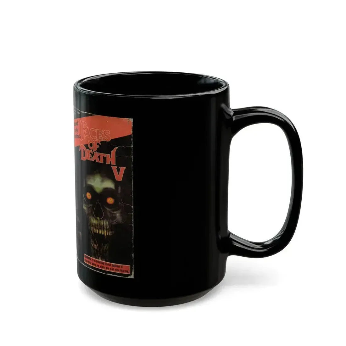 FACES OF DEATH 5 (VHS COVER) - Black Coffee Mug - Go Mug Yourself