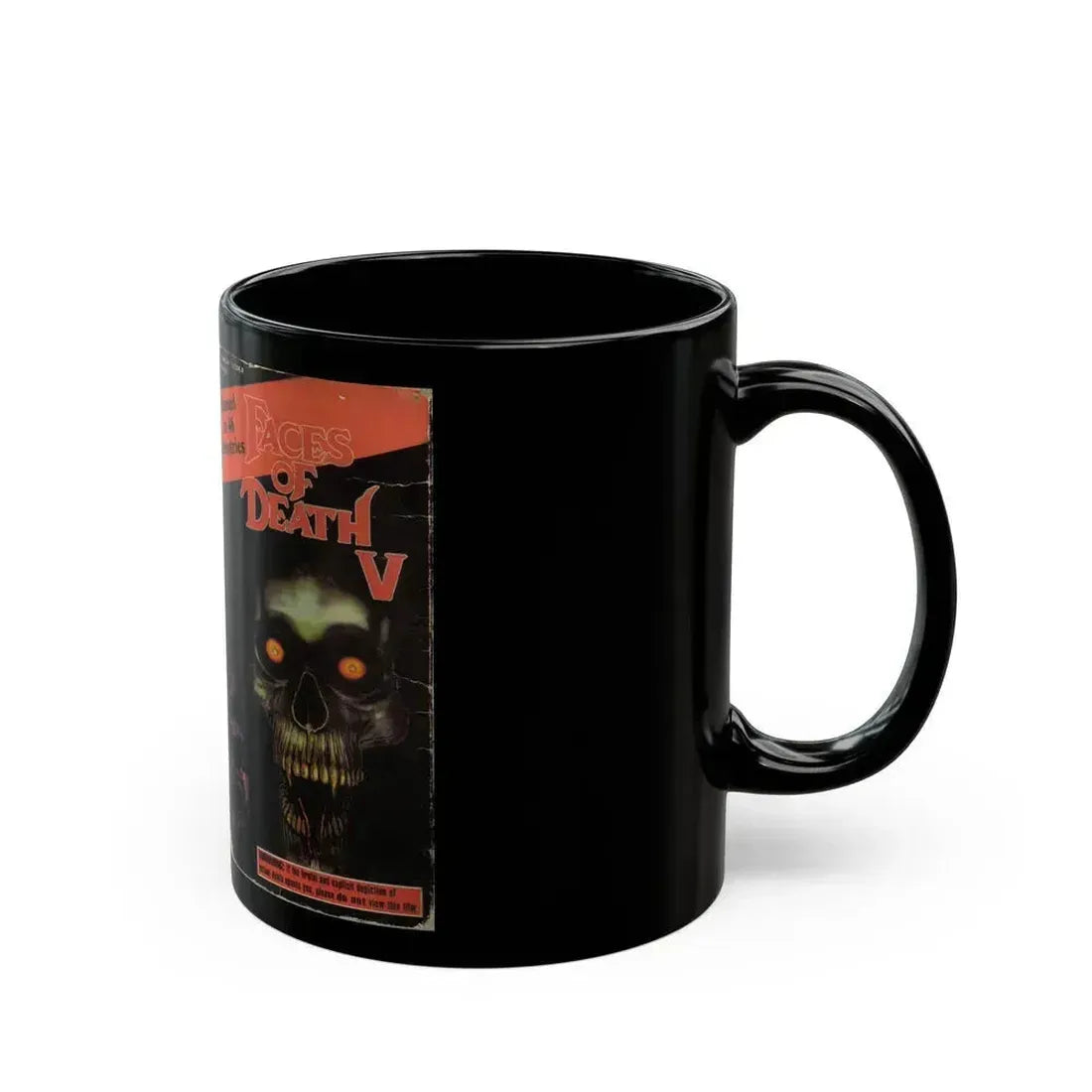 FACES OF DEATH 5 (VHS COVER) - Black Coffee Mug - Go Mug Yourself