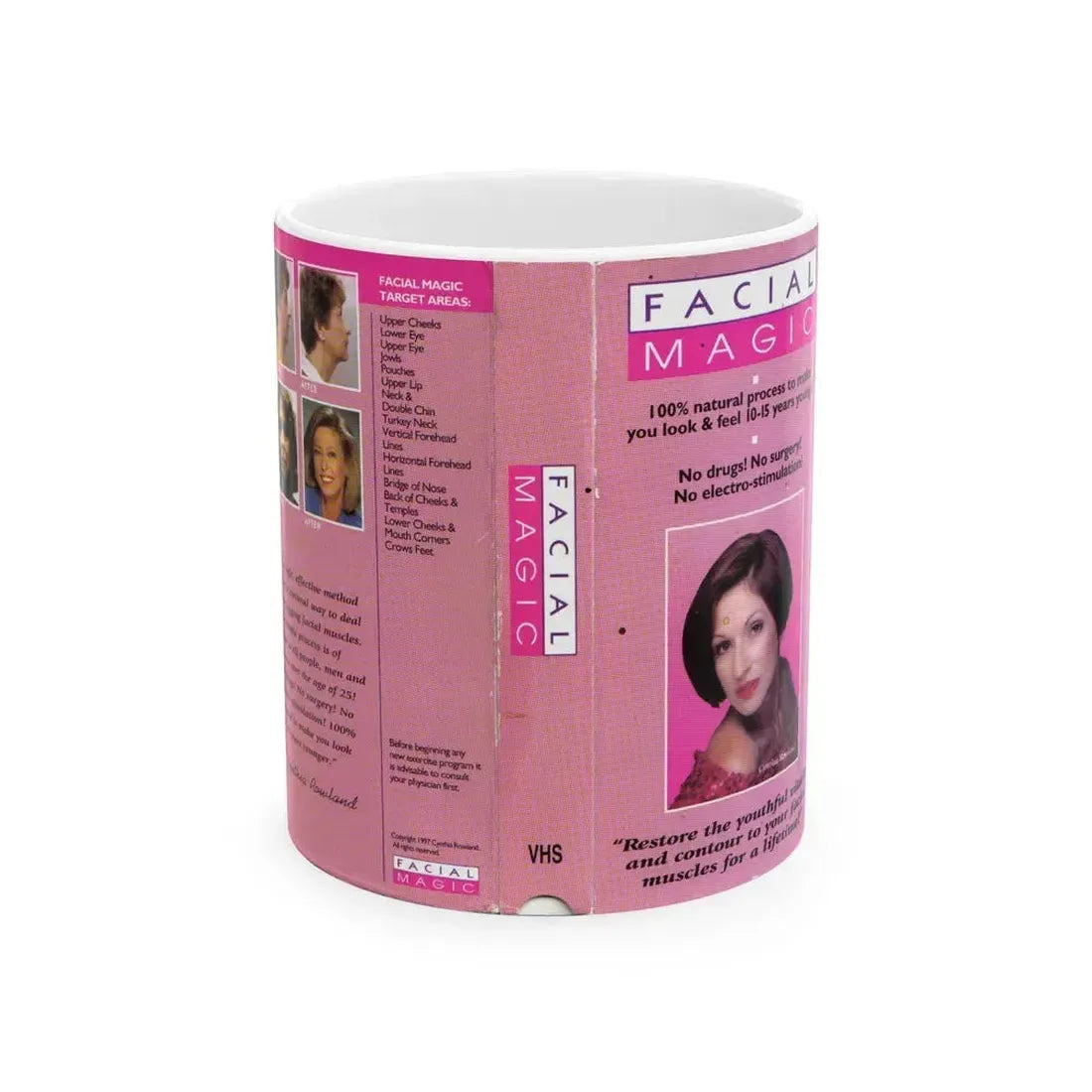 FACIAL MAGIC (VHS COVER) - White Coffee Mug 11oz - Go Mug Yourself