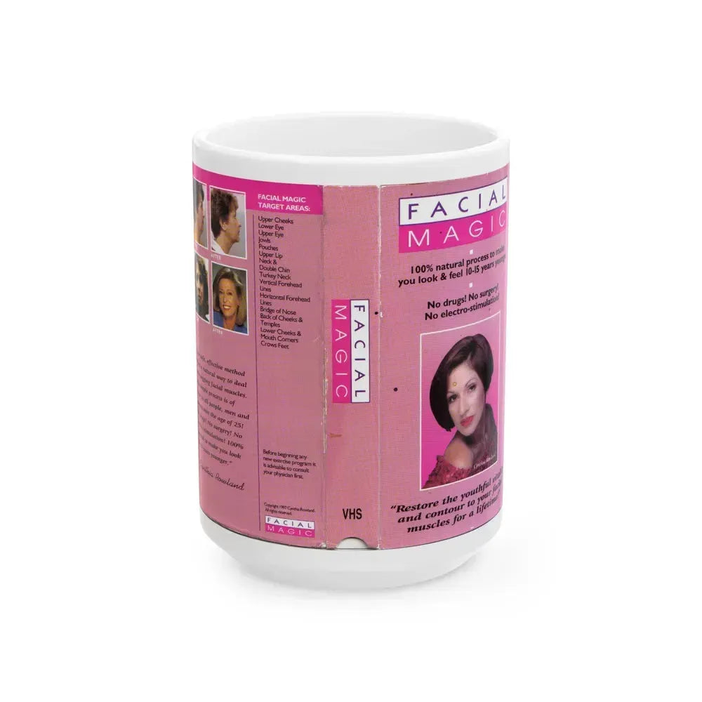 FACIAL MAGIC (VHS COVER) - White Coffee Mug 15oz - Go Mug Yourself