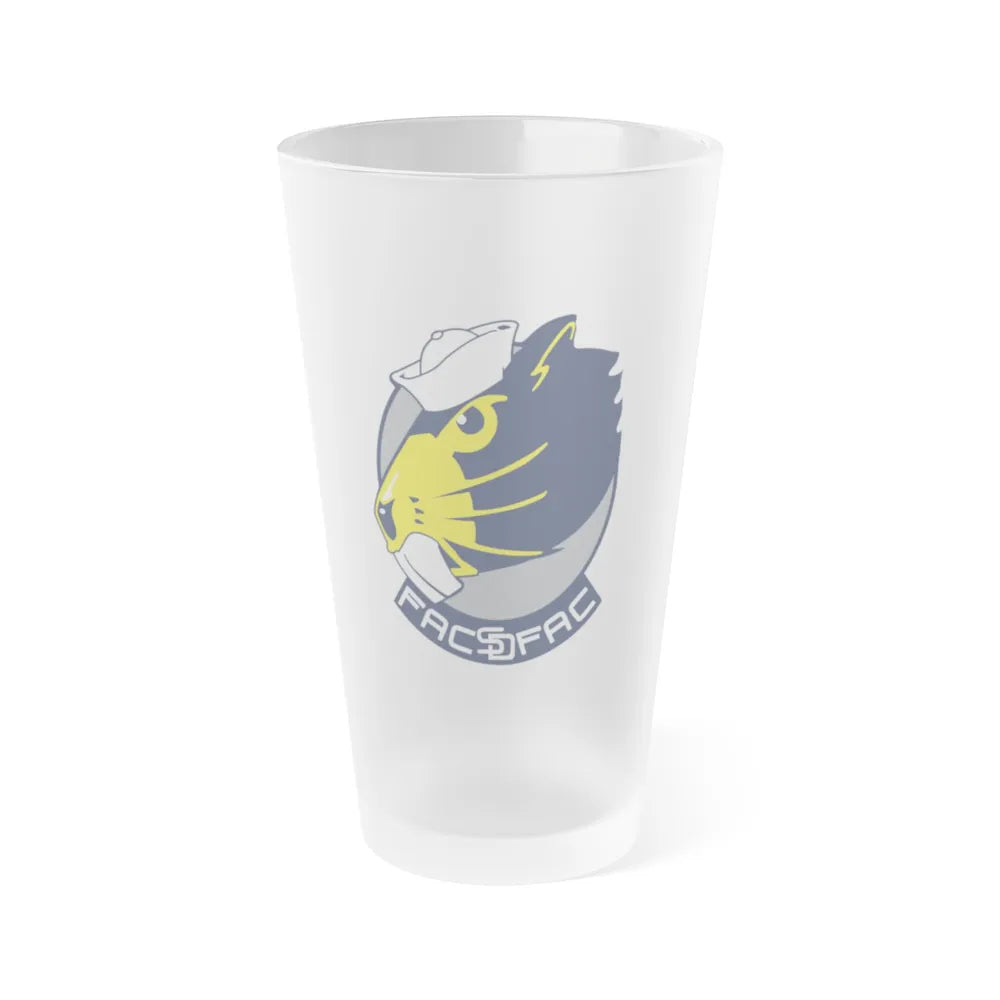 FACSFAC SD Beaver Fleet Area Control and Surveillance Facility San Diego (U.S. Navy) Frosted Pint Glass 16oz-Go Mug Yourself