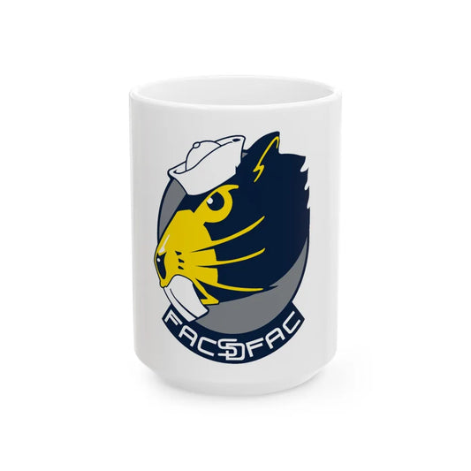 FACSFAC SD Beaver Fleet Area Control and Surveillance Facility San Diego (U.S. Navy) White Coffee Mug-15oz-Go Mug Yourself