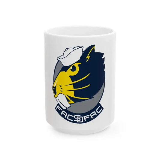 FACSFAC SD Beaver Fleet Area Control and Surveillance Facility San Diego (U.S. Navy) White Coffee Mug 15oz - Go Mug Yourself